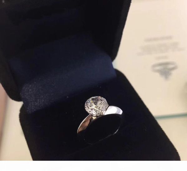 

have stamp and box 1-3 karat diamond rings anelli moissanite 925 sterling silver couple women marry wedding sets engagement jewelry lovers, Golden;silver