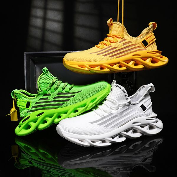 

кроссовки мужские дышащие кроссовки удобные моды случайные обувь отличные большой размер твист белый зеленые туфли на платформе, Black