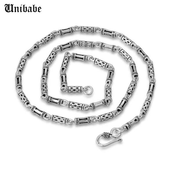 

pure silver 925 sterling silver men long thick cross link chain necklace male s925 retro fashion thai jewelry (hy