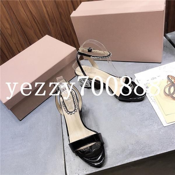 

лето 2020 новые высококачественные дорогие дамы прогулочной обуви, 5,5 см на высоких каблуках на высоких каблуках сандалии позолоченных, мод, Black;red