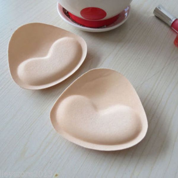 

1 pair women summer sponge foam bra pads chest cup breast bra bikini polyester intimates accessories insert chest pad, White;black