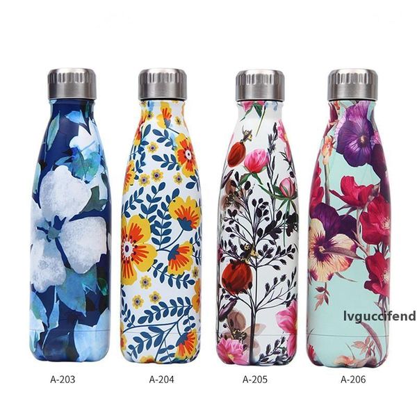 

20 colors cola shape thermos double wall vacuum insulated stainless steel water bottle 17oz reusable leak proof sports water bottle