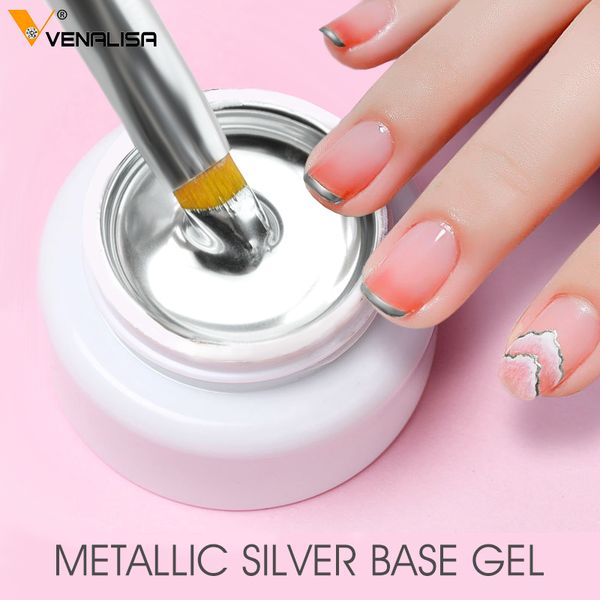 

sliver gel base metal effect line gel soak off led glass transparent colors polish 5g nail uv, Red;pink