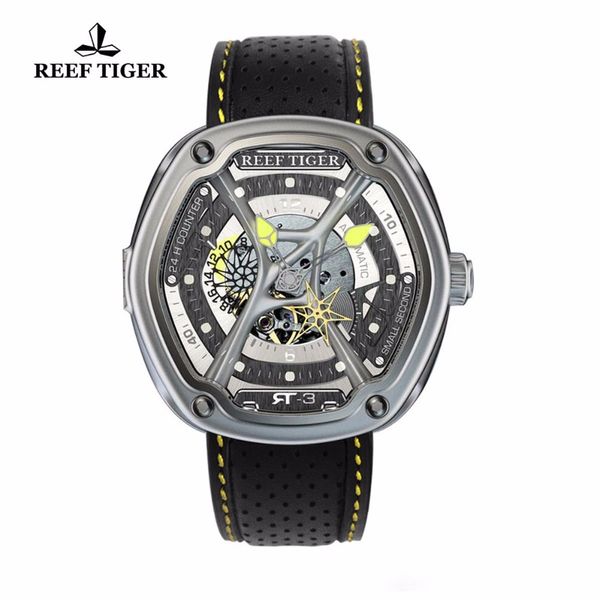 

reef tiger / rt наслаждайтесь ваш живой стиль dive watch luminous top brand автоматические часы нейлон / кожа / резина доступные rga90s7, Silver