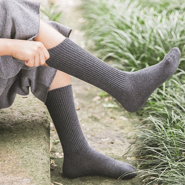 

tea color new candy color stack women's candy and socks thick thread middle tube vertical bar women's socks, Pink;yellow