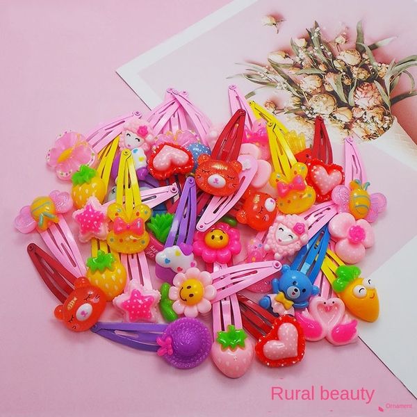 

korean style hair accessories cartoon children bb cute little girl hair clip bangs clip headwear headdress headdress, Slivery;white