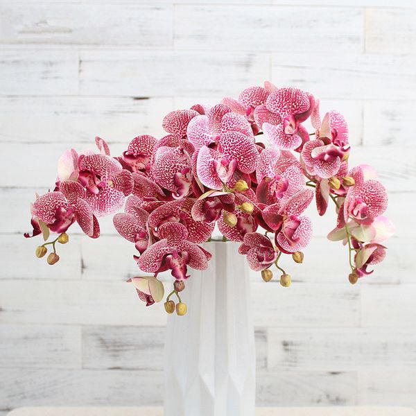 

1pcs diy imitation flower pu orchid artificial flower for home wedding decoration multicolor optional jh72