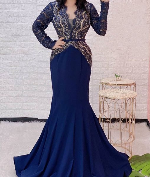 

mermaid navy blue long prom dresses, Black