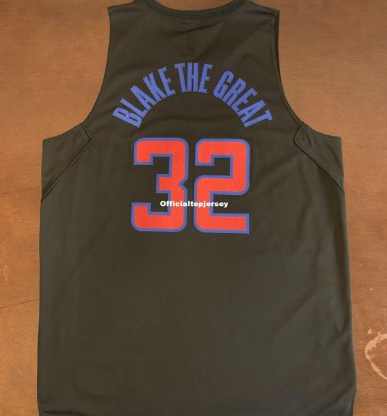 

rare ad lac blake the #32 great griffin black vest jersey men xs-5xl.6xl shirt stitched basketball jerseys retro ncaa, Gray