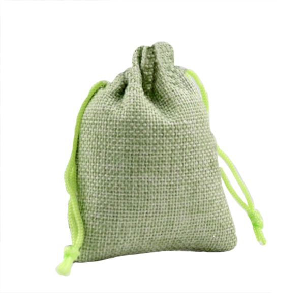

50pcs wedding favor hessian burlap jute gift bags drawstring sack pouch j