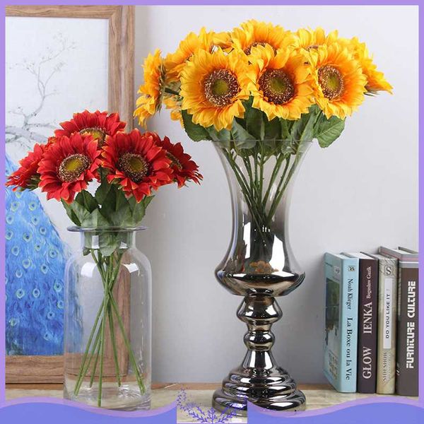 

10pcs/set artificial sunflower artificial flower silk flower fake plant for wedding home party decoration