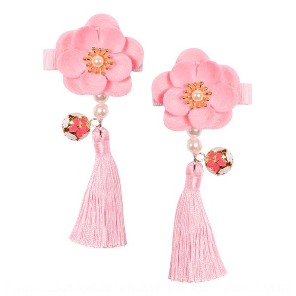 

28xdx 90508 девушки bell bell одежда pearl clothingtassel шпилька новый год китайский стиль китайская одежда аксессуары для волос ребенка цв, Slivery;white