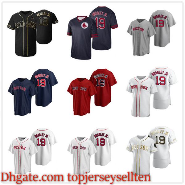 

бостон red sox мужчины женщины молодежь 19 джеки брэдли jr. 2020 аутентичные бейсбол джерси, Black