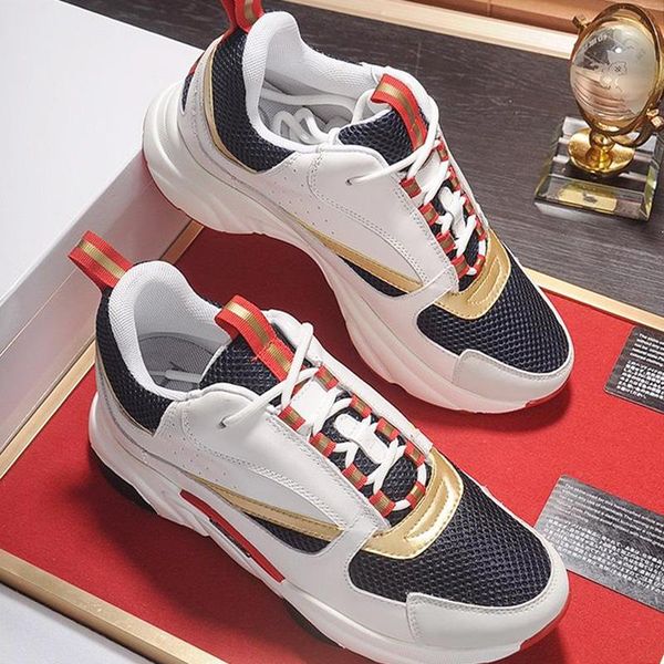 

b22 canvas and calfskin sneaker mens shoes fashion classic vintage shoes lace -up low sports men shoes with origin box, Black