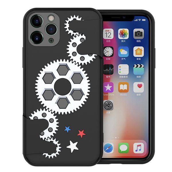 

luxury designer fidget spinner wheel gear phone case for iphone 11pro max 11 cell phone cases