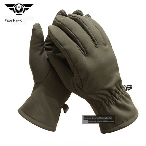 

tactical and shark skin soft shell fleece gloves camouflage full finger gloves ply-46