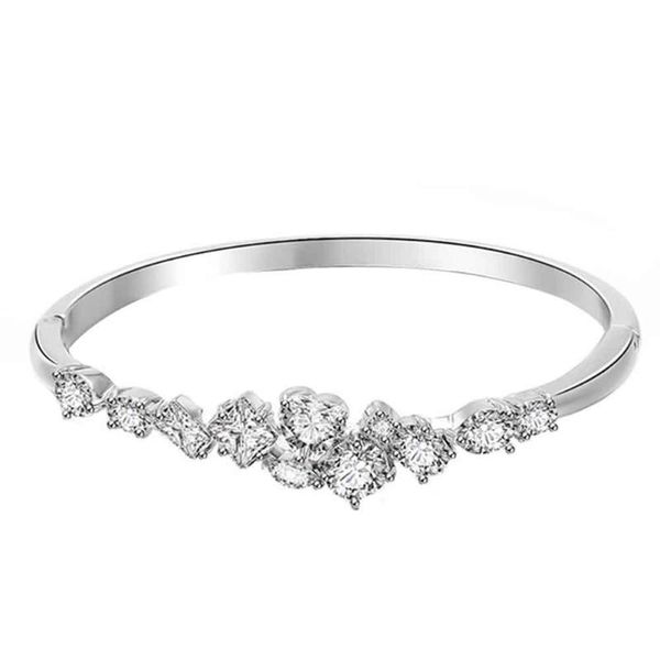 

sale fashion sparkling strand bracelets women cubic zirconia inlaid bracelet bangle party wedding fine jewelry gift 3 colors, Black