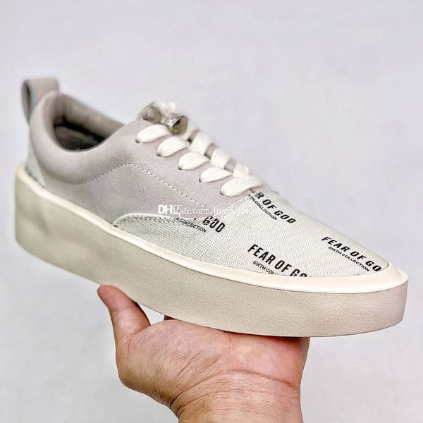 

fear of god 101 low sneaker for men fog sneakers mens designer skate shoes men's suede skates shoe man sports male skateboard grey whit