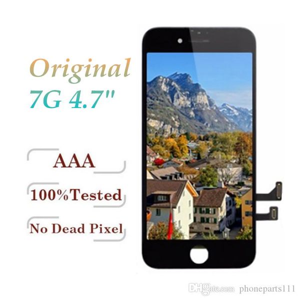

100% оригинальный lcd для iphone 7 класса a +++ дисплей сенсорного дигитайзера полного экрана с рамкой заменой полносборными