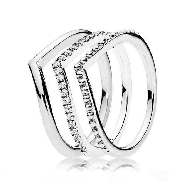 

new 925 sterling silver wish ring stack ring with cz stone fit designer jewelry engagement wedding lovers fashion ring
