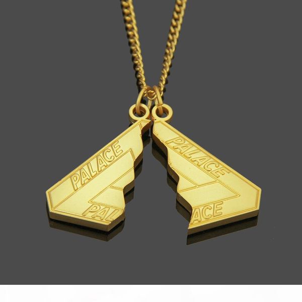 

r forever friends triangle split pendant fashion hip hop men and women long stainless steel pendant necklace, Silver