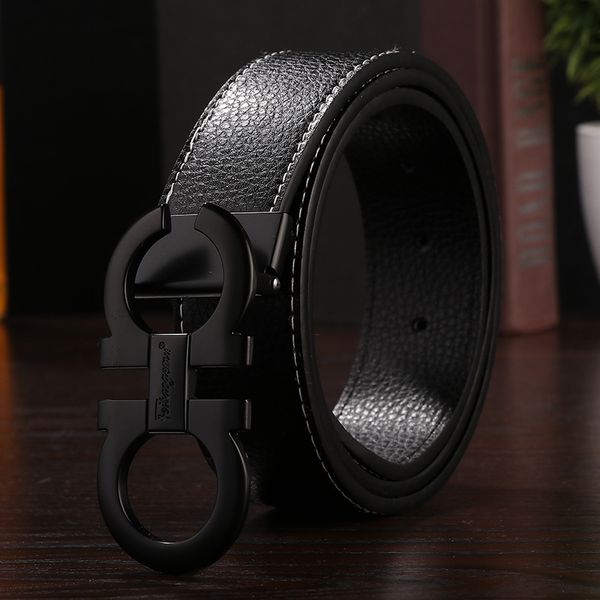 

belts mens belt fashion belts men leather black business belts women big gold buckle womens classic casual ceinture, Black;brown
