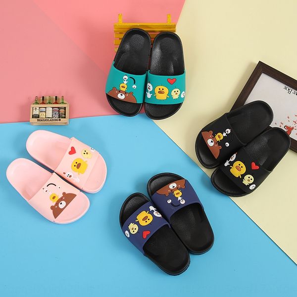 

boys and girls sandals and sally chicken slippers home slippers bathroom non-slip sandals, Black;grey