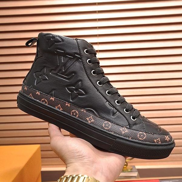 

корабль падения stellar sneaker загрузки мужская обувь мода классические комфортные vintage footwears вскользь lace -до high top мужская обу, Black