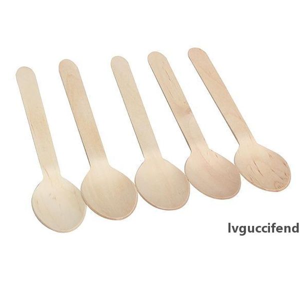 

new design eco -friendly 100pcs disposable wooden spoon tableware bamboo scoop coffee honey tea spoon bbq tableware tools