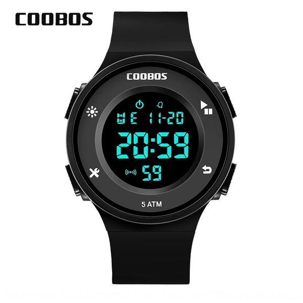 

kubaoshi luminous electronic 50 m swimming waterproof student sports electronic watch waterproof led luminous simple couple watch, Blue