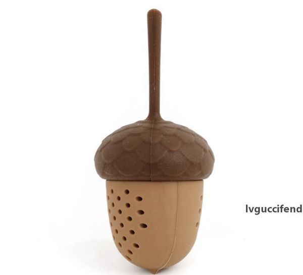 

100pcs silicone tea infuser strainers candy acorn shaoed tea leaf infuser loose leaf mug strainer cup steeper sn1145