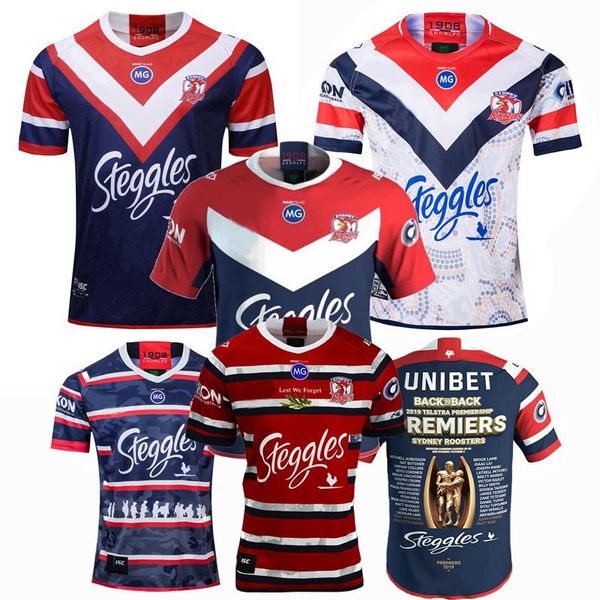 

new 2018 2019 2020 2021 sydney roosters rugby jerseys nrl rugby champion league training jersey 19 20 shirts, Black;gray