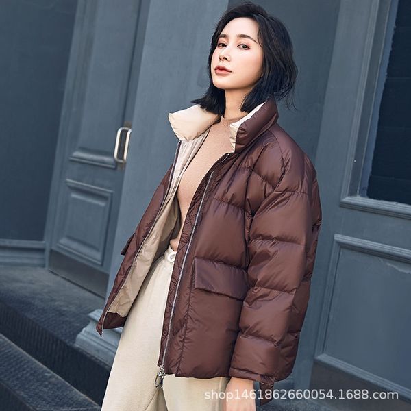 

женское пальто пуховик пуховик короткий 2020 новая мода корейский стиль свободный маленький несезон зимнее пальто, Black