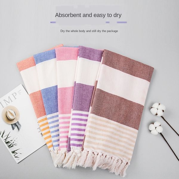 

pure beach cotton household bath turkish beach towel striped tassel l towel