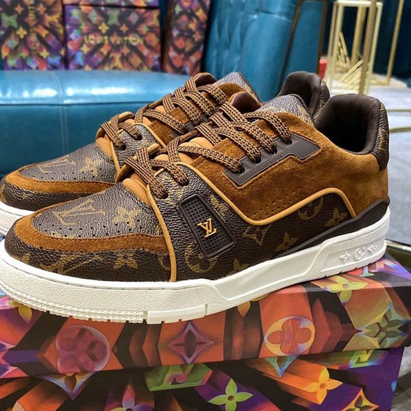 

35 designer high-quality men's casual sports shoes and luxury outdoor casual shoes, the original box size is 38-45, Black