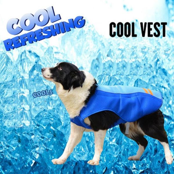 

summer pet cooling harness dog vest breathable adjustable refreshing jacket coat for outdoor walking pets cool clothes supplies