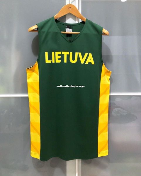 

wholesale lithuania basketball jersey fiba eurobasket lietuva sabonis t-shirt vest stitched basketball jerseys ncaa, Gray
