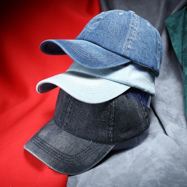 

simple bare-body denim sunscreen baseball cap baseball hat stall female summer casual sun hat male summer outdoor sunscreen cap, Blue;gray
