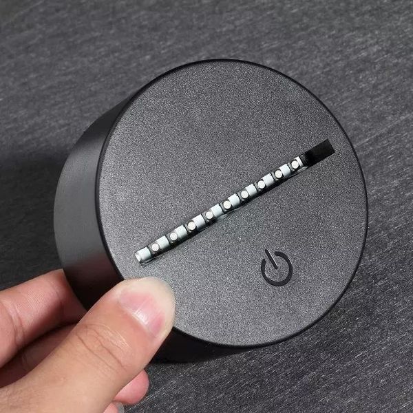 

rgb lights led lamp base 3d illusion lamp 4mm slot 5th battery bin usb powered factory ce rohs fcc certificated wholesale