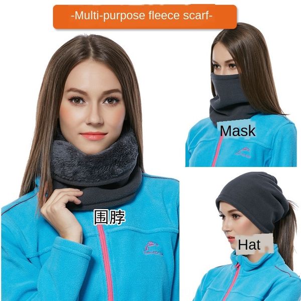 

brn3d outdoor fleece scarf men's and women's turtleneck warm pullover pullover cap winter multi-functional sports cycling turtlene