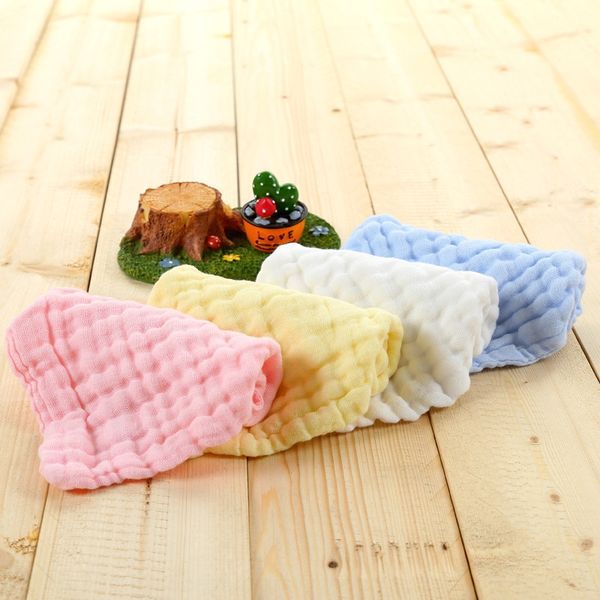 

квадрат чистого cottongauze пузырь хлопок плиссированных печатей детского квадратная слюна полотенце вытереть лицо полотенце
