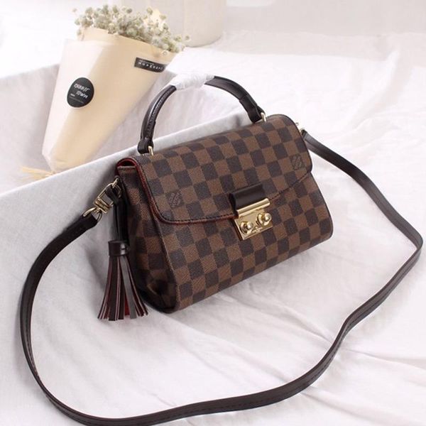 

новый корабль падения роскошь женская сумка кожи плеча мода crossbody сумки top handle totes сумка сумки сумки plaid дизайн vintage style