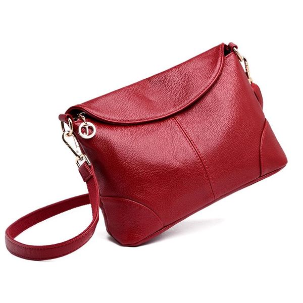 

new elegant shoulder bag for women leather fashion envelope crossbody bag with 2 shoulder straps black blue purple red