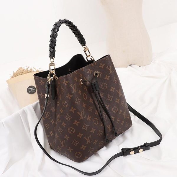 

drop ship womens bag vintage design messenger bag style leather bucket bag handbag drawstring shoulder bags fast delivery