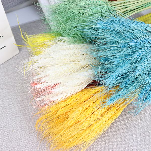 

marchwind 50pcs/lot real wheat ear flower natural dried flowers for wedding party diy decor craft scrapbook home decor wheat bouquet