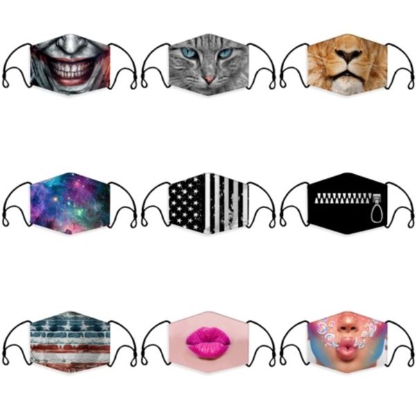 

usa america flag eagle trump print masks washable cotton face masks breathable resuable women man fashion mask fy9120#853