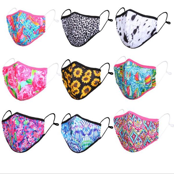 

cotton print masks designer respirator dust-proof smog-proof durable in washing face mouth cover breathable protective face masks dwf510