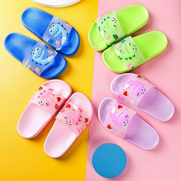 

cartoon sandals children children sandals slippers 2020 new children' slippers soft bottom anti-slip middle children' home shoes, Black;grey