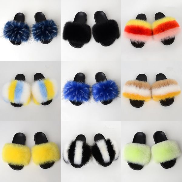 

2020 luxury designer leather ladies sandals summer flat slipper fashion beach wo big head slipper rainbow letters slippers 35-41 c03#479, Black