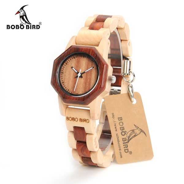

bobo bird m25 women wooden watch luxury quartz movement lightweight ladies wristwatch relojes de mujer with gift box, Slivery;brown